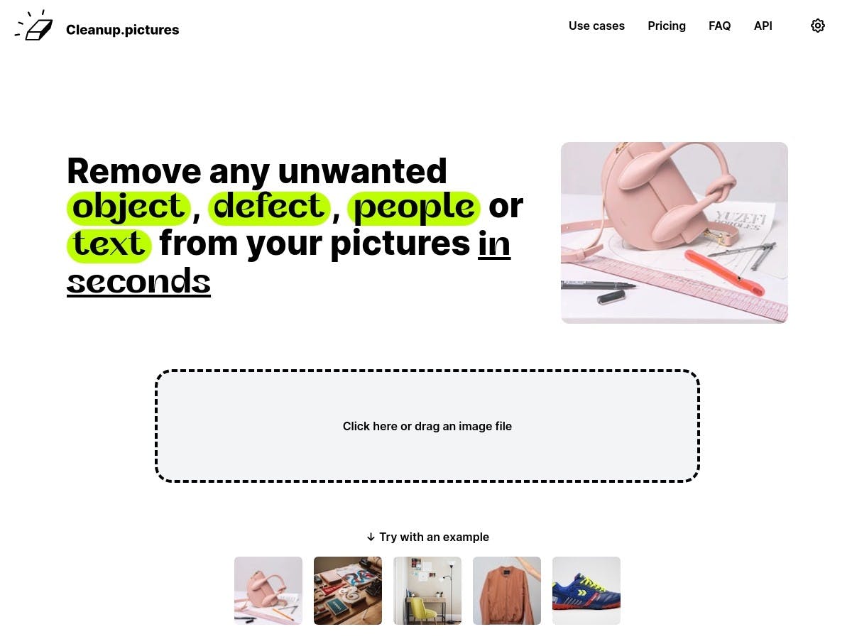Cleanup.pictures - Remove objects, people, text and defects from any picture - 100% free