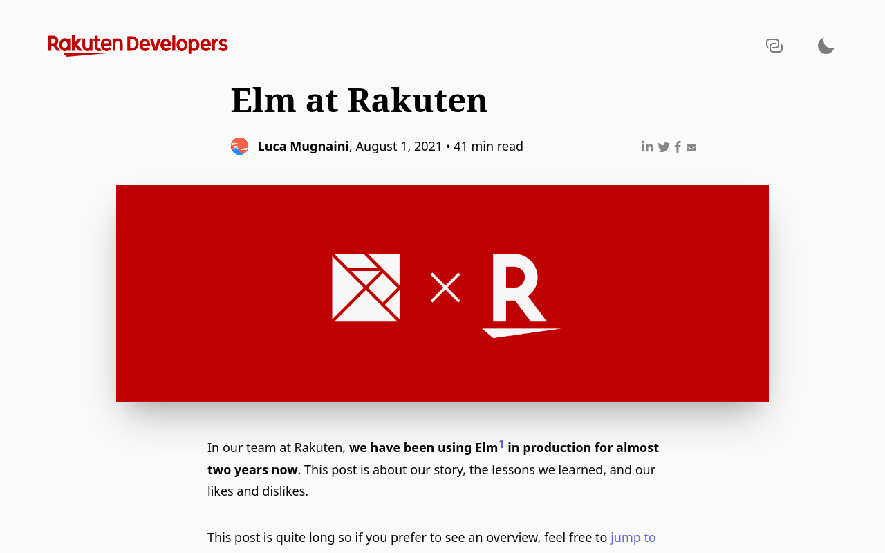 Elm at Rakuten | Rakuten Engineering Blog