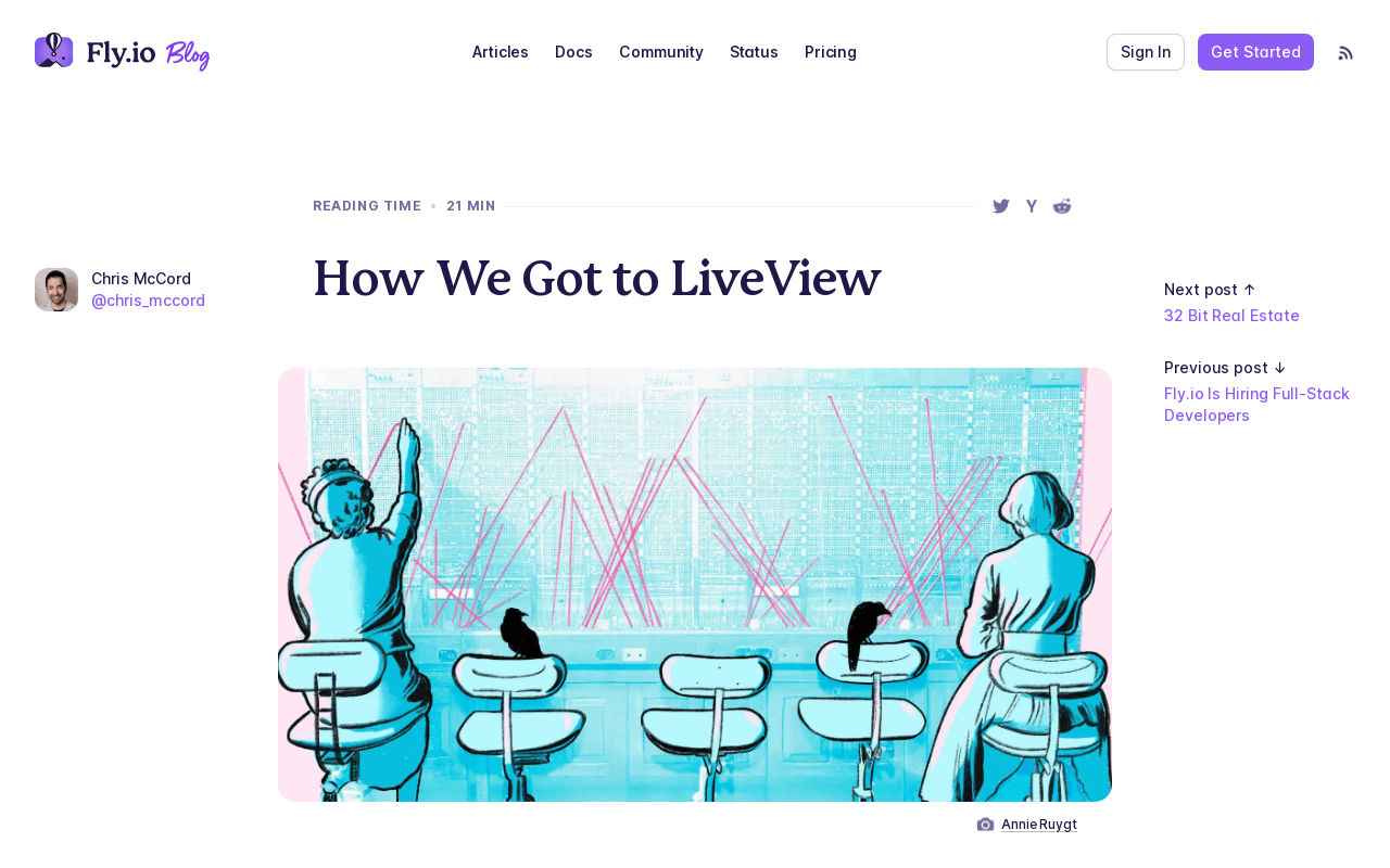 How We Got to LiveView · Fly