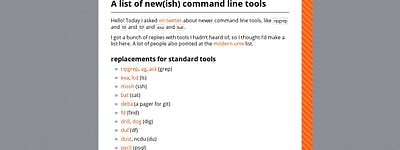 A list of new(ish) command line tools