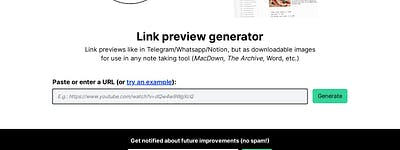 Link preview generator by Stephan Bogner