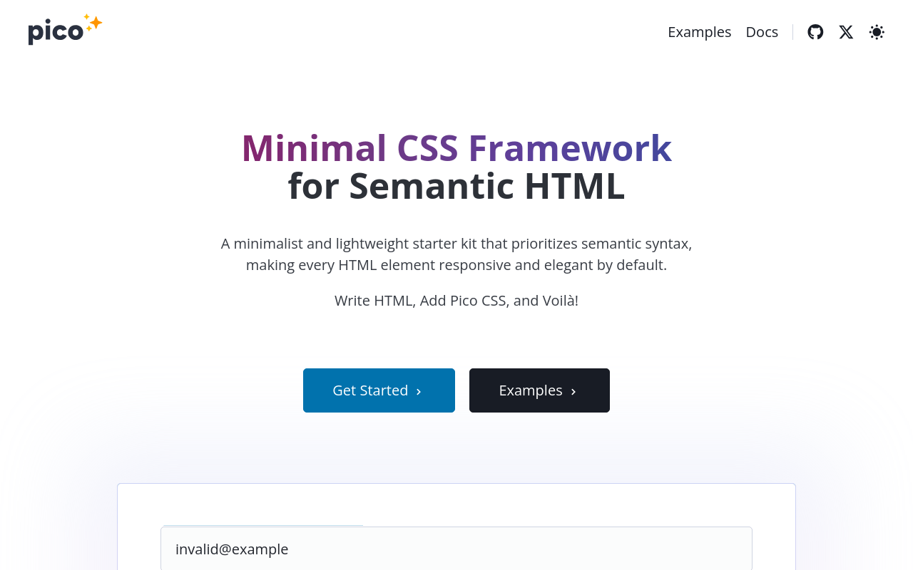 Pico.css • Minimal CSS Framework for semantic HTML