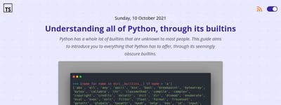 Understanding all of Python, through its builtins