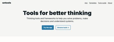 Tools for better thinking | Untools